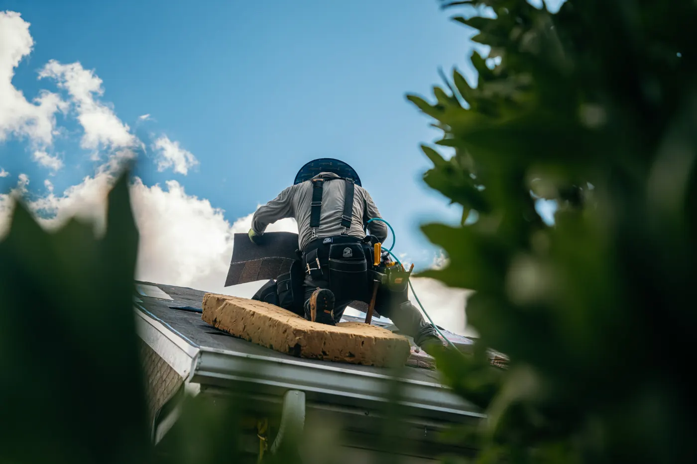 Tarping and dry-in on a Prince's Lakes commercial roof